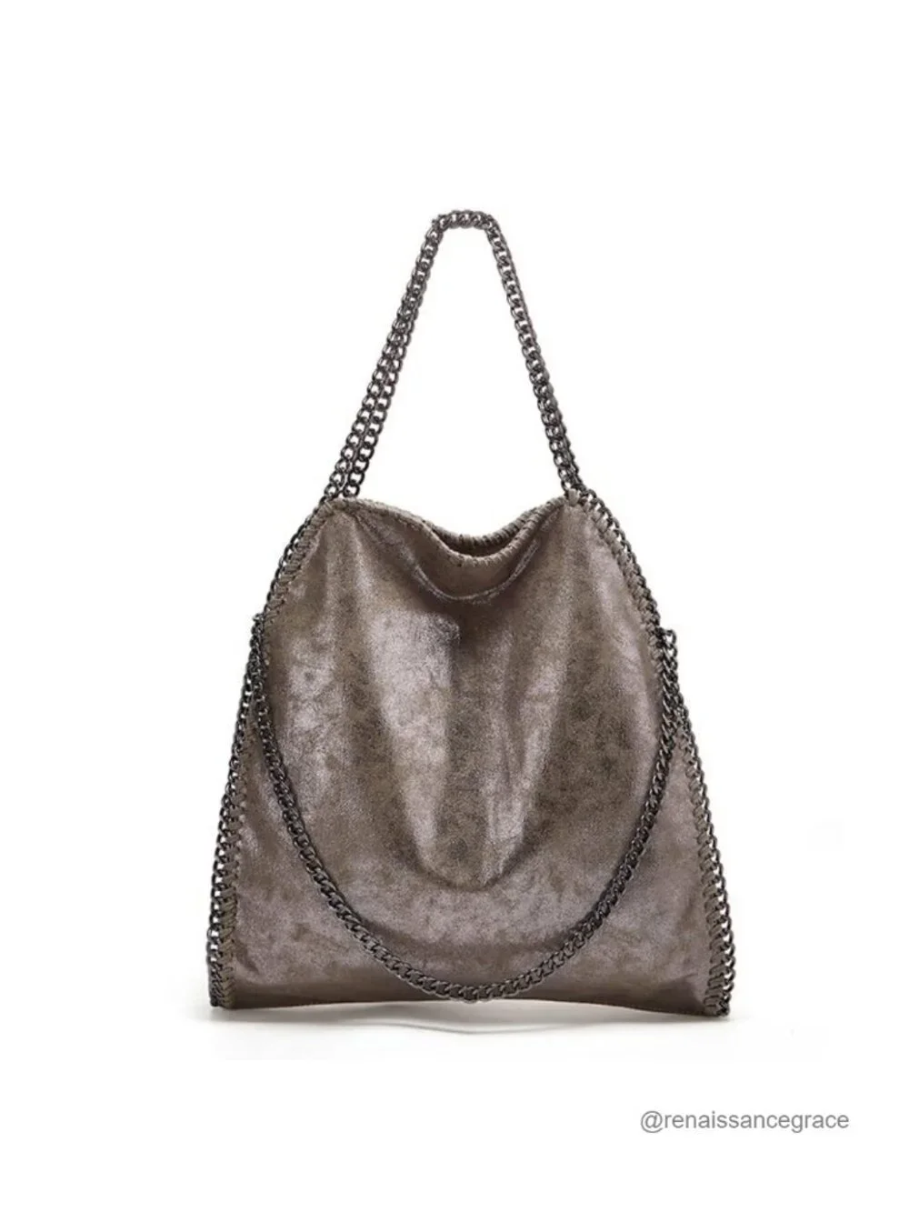 Faux Leather Hobo Shoulder Bag Women Crossbody Chain Large Handbag